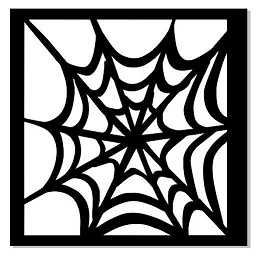 MINI STENCILS 100 X 100 spiders web  min buy 5 priced individual